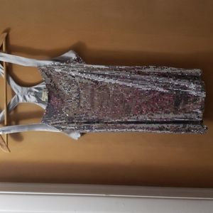Silver sequins tank top Arden B. Size medium